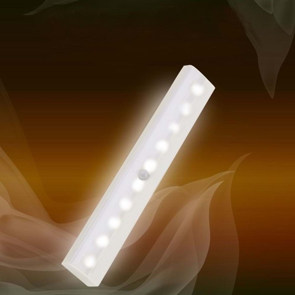 TriLine 10 LED li PIR Ampul Hareket Sensörli Akıllı Işık Aydınlatma