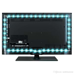 TriLine Bluetooth TV Arkası RGB Usb Şerit Led Aydınlatma 16 Renk