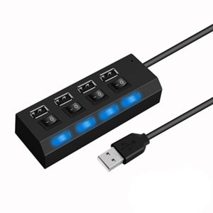 TriLine 4 Port Usb Hub Çoklayıcı USB 2.0 On Off Tuşlu