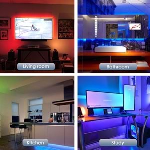 Triline Tv Arkası Uzaktan Kumandalı RGB Led Şerit Aydınlatma Seti